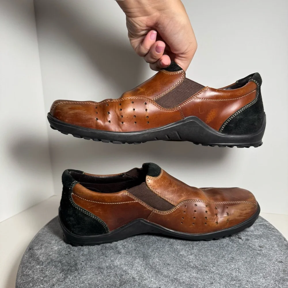Cole Haan Country Trucker Leather Brown Clogs Shoes 9 9.5